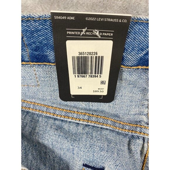 Levi’s 501 Patchwork Shorts Black Bandanna, Distress 34 - Picture 16 of 16